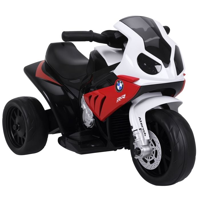 Moto électrique enfants - HOMCOM - 3 roues et 2 5 Km/h - avec effets lumineux et sonores - charge max. 20 kg - BMW S1000 RR - rouge Moto électrique enfants - HOMCOM - 3 roues et 2 5 Km/h - avec effets lumineux et sonores - charge max. 20 kg - BMW S1000 RR - rouge