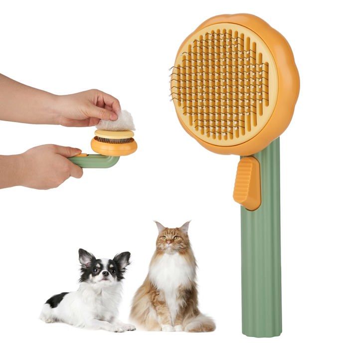 Meilleurs prix pour Brosses pour animaux de compagnie Brosse pour chat et chien Brosse  toilettage autonettoyante pour poils longs ou courts Aiguille