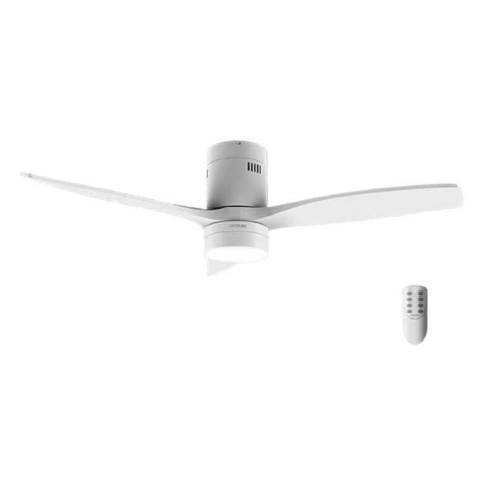 Cecotec Ventilateur de Plafond Energysilence Aero 5600 Classic White. 40W Moteur DC Diamètre 132 cm 3 Pales Lampe Led 18W - Cecotec