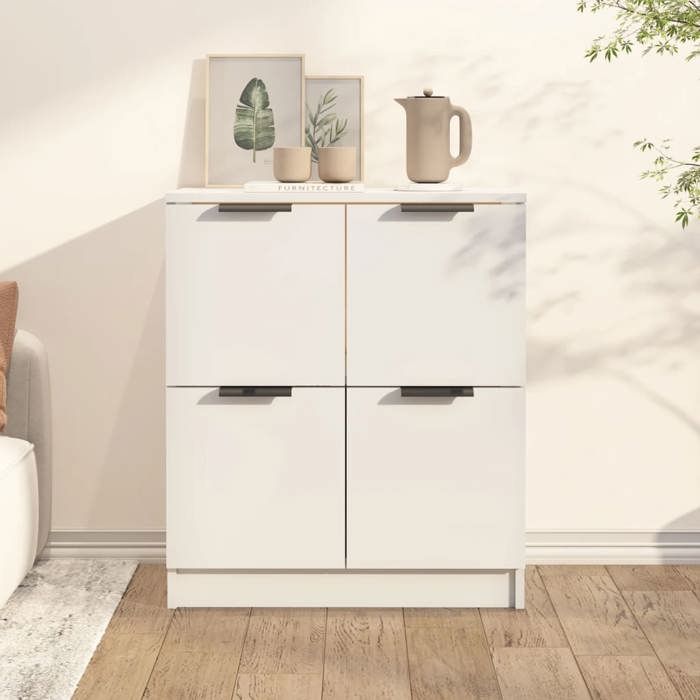 SALE 2025Meuble bas bahut vaisselier - Buffet Blanc 60x30x70 cm - bois dingénierie 17 64 Kg 9641