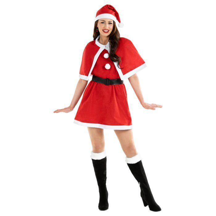 Fun Shack Costume Mère Noël Femme, Robe Déguisement Noël, Tenue