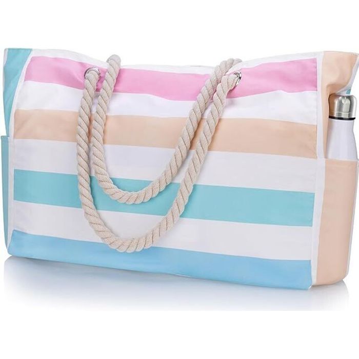 1 pc sac de plage étanche réglable ceinture de natation transparent de