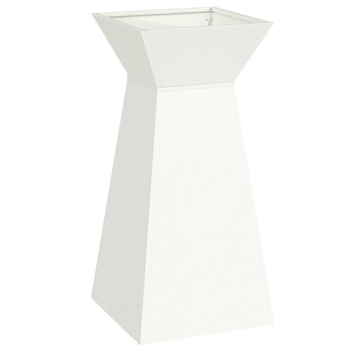Support pour plantes en plastique - vidaXL - Blanc mat - Forme trapézoïdale - 35x35x73 cm - Intérieur/extérieur