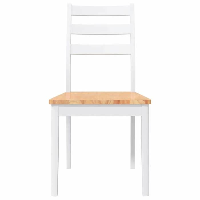 TOP 2026 Chaises à manger 2 pcs - 2 PLACES - Meuble de cuisine - blanc bois massif caoutchouc - 48.5x49x90 cm ccc1799