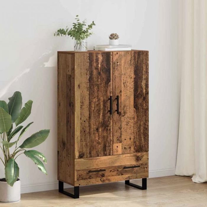Armoire de chambre - VIDAXL - 69 5x30x115 cm - Bois dingénierie - Pieds métal & poignées noires - Contemporain