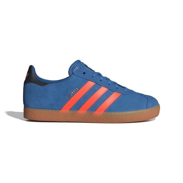 Adidas Basket - ADIDAS - GAZELLE J JP7124 - Focus Blue/Solar Orange - Tige suède premium - Semelle OrthoLite® cupsole