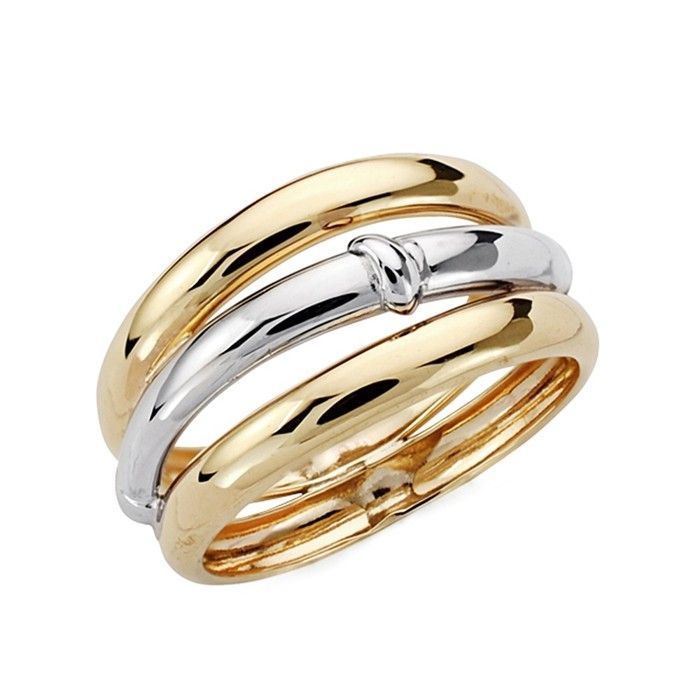Bague bicolore en or 9 carats