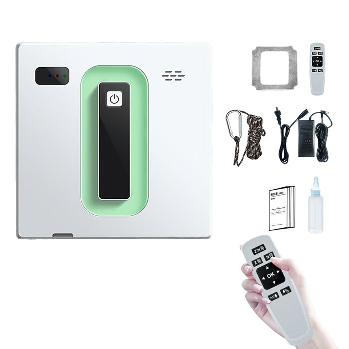 Robot laveur de vitres avec télécommande aspiration 2500PA pulvérisation électrique Télécommande intelligente anti-chute