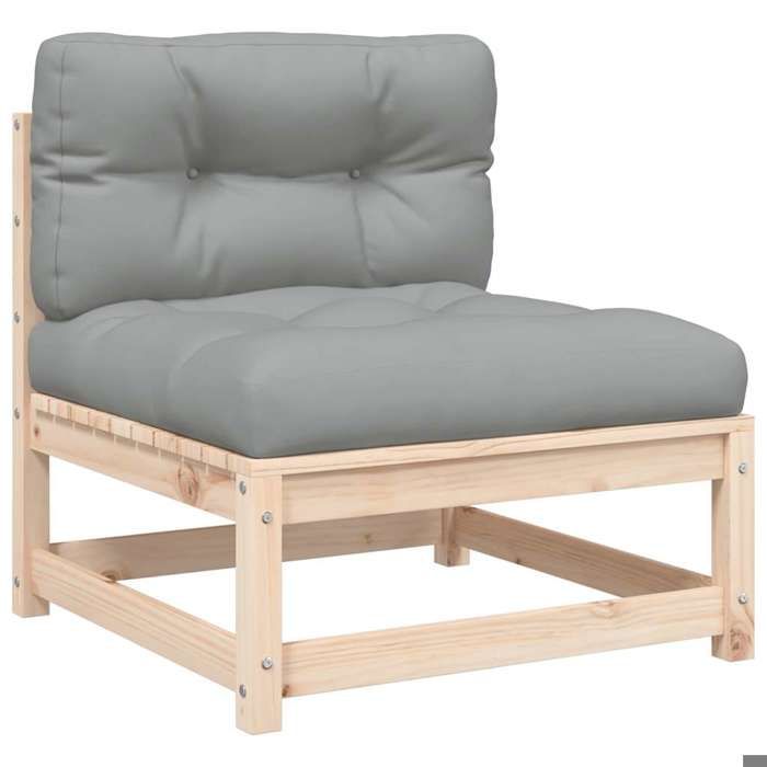 （SOLDES Dété）Canapé de jardin - SHIELD Canapé dextérieur - sans accoudoirs et coussins bois massif de pin 4269124