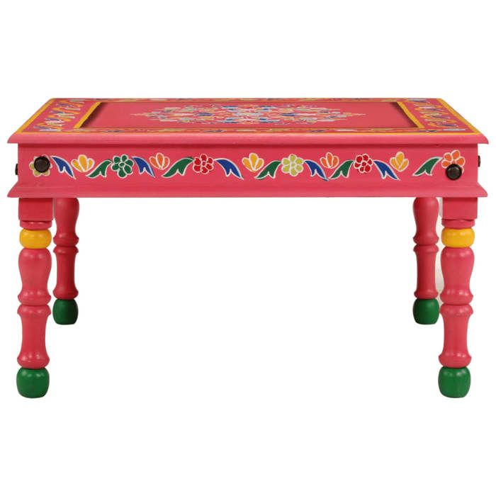 Table à café Rose - Table basse 1 PC - Meuble chambre/salon - rose - bois d e manguier massif peint à la main Sh3237130