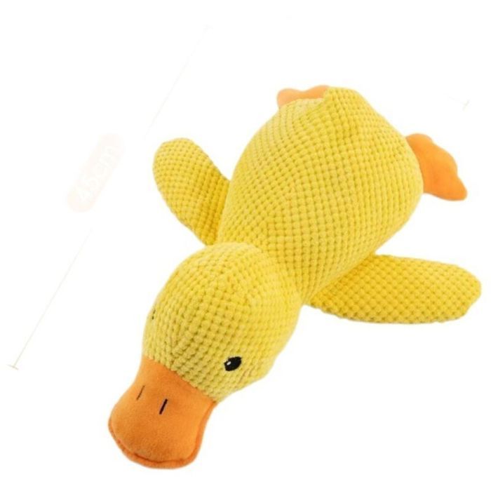 Peluche pour chien (grands chiens) jouet canard couineur jouet doux pour chiot (petits moyens et grands chiens) - 32 cm