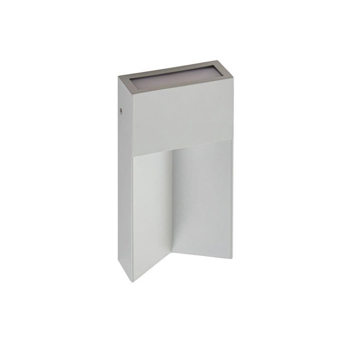 LED Applique Exterieur Kaholo (Moderne) en Gris Aluminium (à 2 lampes) Murale Luminaire Lampe Jardin Eclairage d’exterieur