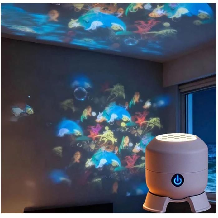 Projecteur LED rotatif à effet dynamique Dynamic Rotating LED Projector Light Rechargeable 360° (Ocea OBJETS LUMINEUX D INTERIEUR