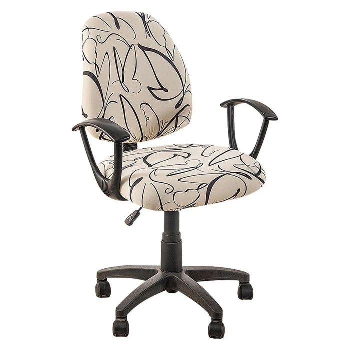 Housse chaise bureau sans accoudoirs extensible lavable modèle 6