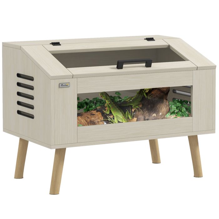 111L terrarium reptiles en verre trempé 80 x 50 x 60 cm habitat pour lézards grenouilles et hamsters