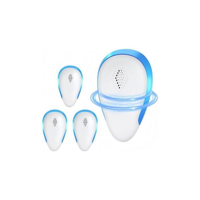 Répulsif ultrasonique anti-nuisibles sans danger pour animaux et humains – 4 pièces