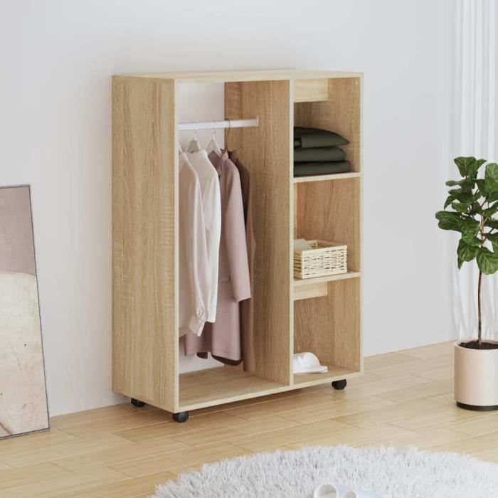 Garde-robe Chêne sonoma 80x40x110 cm Bois dingénierie -BK808516 (PLA)