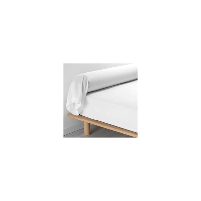 Taies de Traversin - PROMO LINGE - LIA - Percale de Coton 78fils - 185 x 85 cm - Blanc
