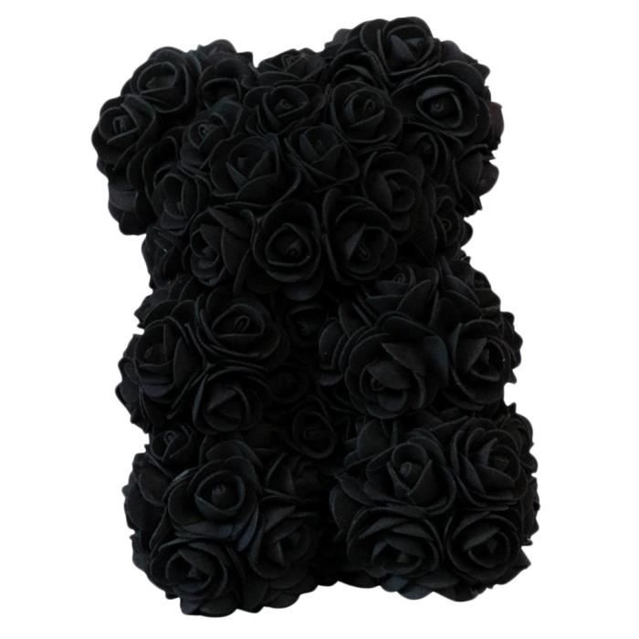 Cadeaux De Nounours De Fleurs D Ours De Rose Pour Le Mariage Noir D Anniversaire De Petite Amie Cdiscount Maison