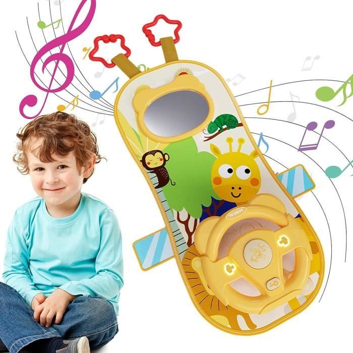 Jouets de siege d auto pour Petits Jouet de Volant de Voiture Compagnon de Voyage portatif pour siege arriere Jouet de Simulation Cdiscount Jeux Jouets