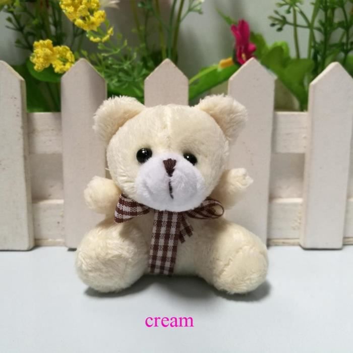 Beige Mini Ours en Peluche Doux et Mignon de 5.5cm Jouet en