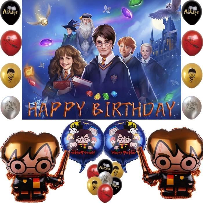 Deco Anniversaire Harry Potter Anniversaire Fête Wizard Ballons Wizard  Toile de Fond Photo Anniversaire Harry Potter d'anniversaire Ballons Deco