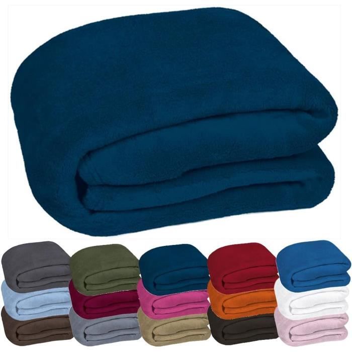 Couverture Polaire Douce Et Légère - Taille S à XL, Pour Lit, Canapé, Chaise, Utilisation Toute L'année