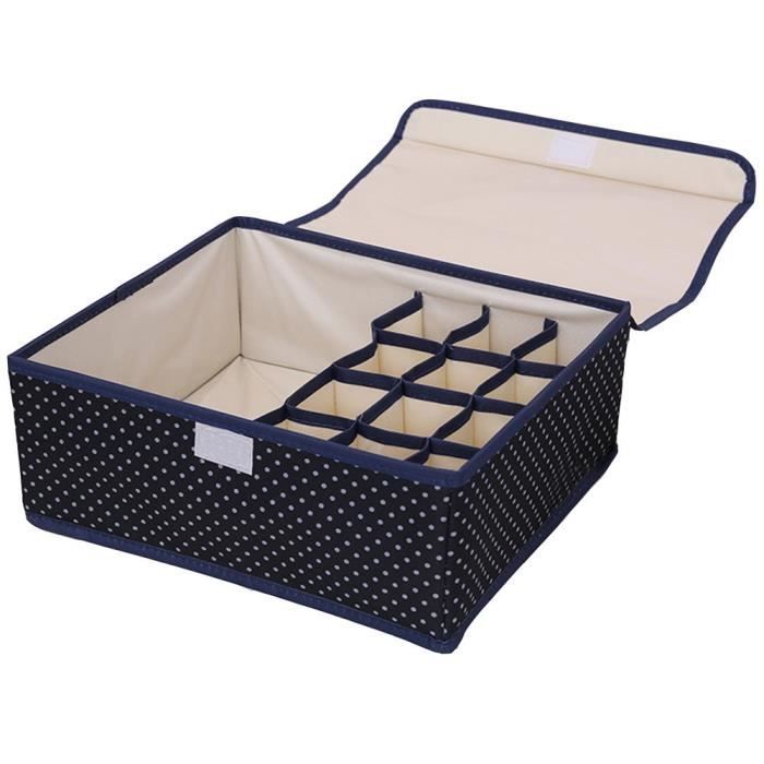 2 En 1 Sous Vetements Pliable Boite Rangement Sous Vetements Soutien Gorge Placard Organisateur Chaussettes Cravates