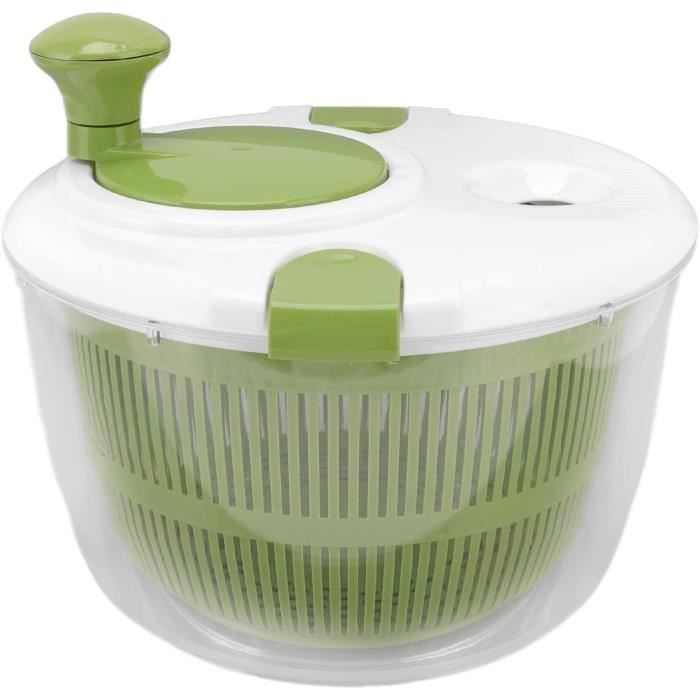 Essoreuse à Salade 5L Manuelle – Grande Capacité Silencieuse Pour Légumes, Fruits Et Préparation Repas Sains