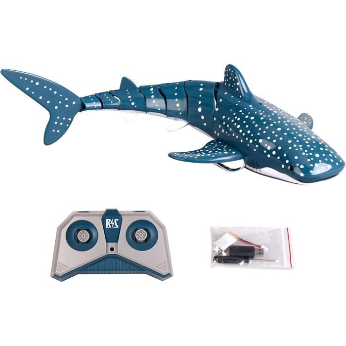 Simul?� Requin Poisson Jouet Rechargeable sous Marin Requin Nager Jouet 2.4G Hz T?�l?�commande 