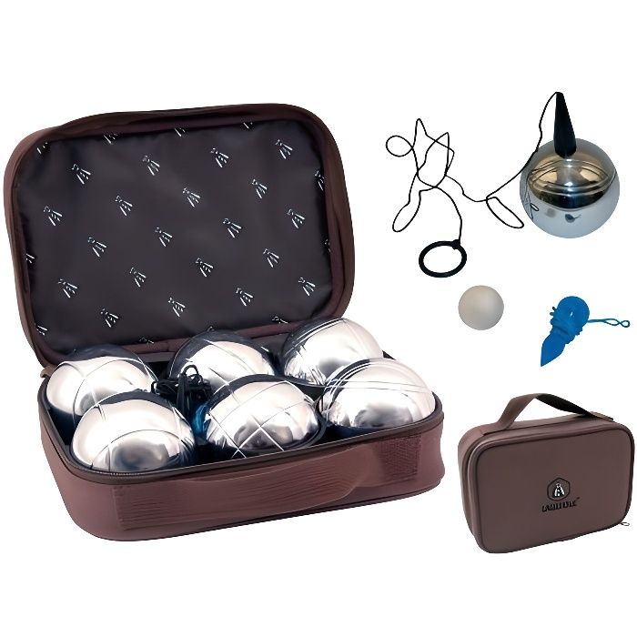 Coffret Loisirs - Boules OBUT inox chevrons junior - Pétanque de