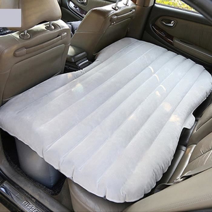Matelas gonflable Auto Camping - Gris - 135 x 80 x 35 cm - 2 coussins gonflables