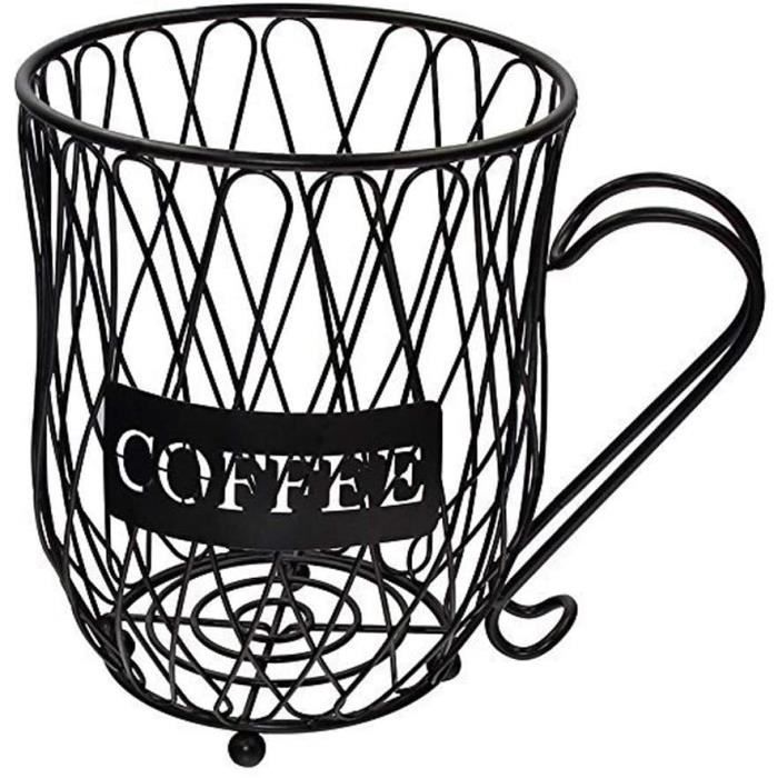 Panier De Rangement En Fer Forme Tasse Pour Accessoires Café - Grande Capacité, Design élégant, Pour Comptoir De Cuisine, Organisation Dosettes