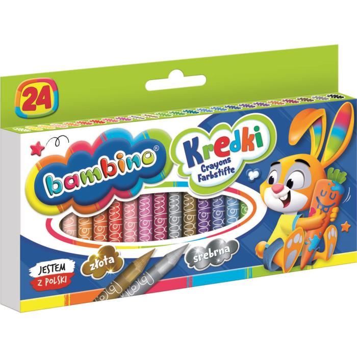 BAMBINO Crayons Graphion 24 couleurs Cdiscount BeauxArts et Loisirs créatifs