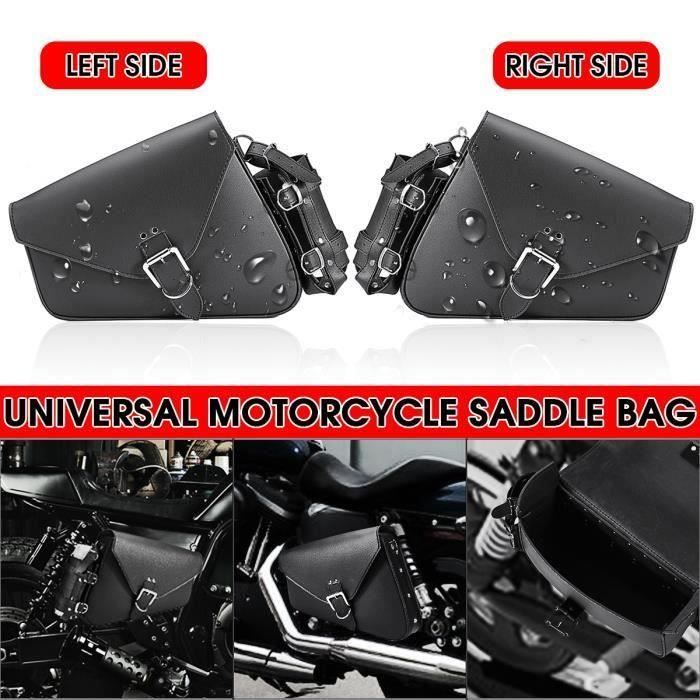 sacoche de selle laterale porte bouteille en cuir pu pour harley davidson sportster bo41552 cdiscount auto