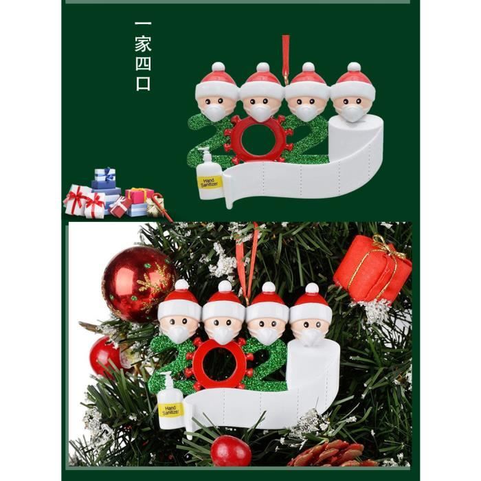 4 personnes 2020 créativité personnalisée ornement de noël bricolage PVC  masque bonhomme de neige arbre de noël pendentif suspendu - Achat / Vente  village - manège - Cdiscount