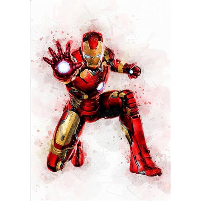 Affiches Marvel Avengers Art Mural Toile Impression Peinture Aquarelle Super Heros Dessin Anime Affiches Chambre D Enfants Decor Mur Cdiscount Maison