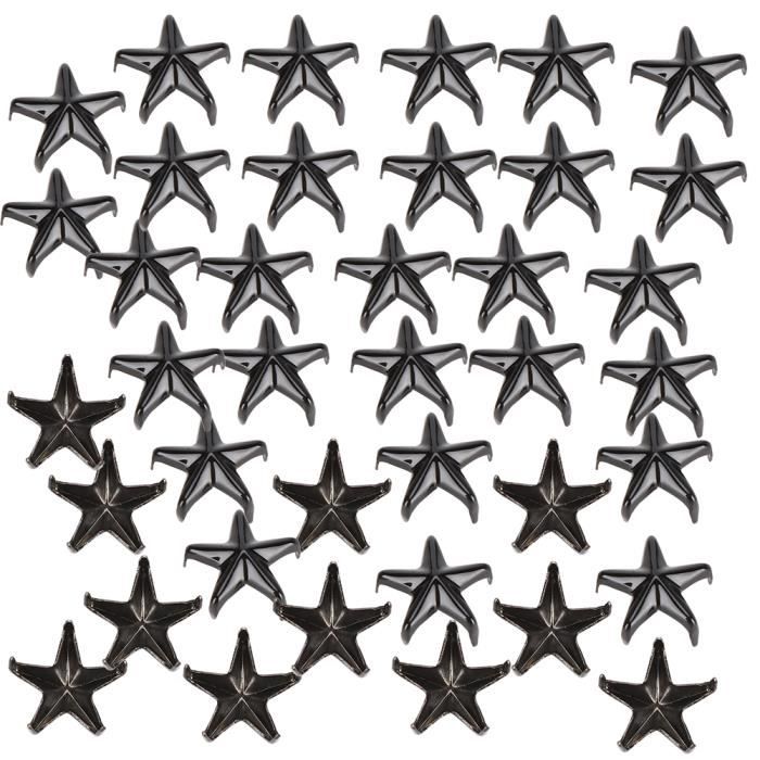 HURRISE Rivets étoiles 200pcs Star Rivets 5Pointed Star Claw Nails DIY