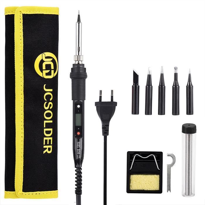 Kit Fer à Souder 90W LCD Écran Digital - Température Réglable 180-500°C, 10 En 1 Pour Électronique, Bijoux Et Bricolage