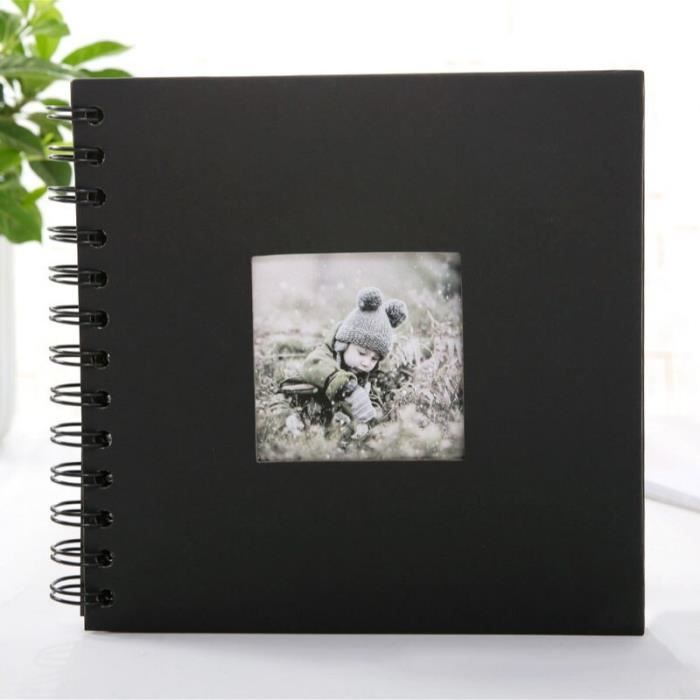 Le noir 80 Pages Album Photo Scrapbook Papier Artisanat Anniversaire