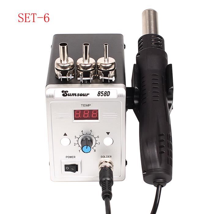 Plug 220V EU Pistolet Air Chaud 858d 700w Bga Poste Station De Plug 220V EU Pistolet Air Chaud 858d 700w Bga Poste Station De