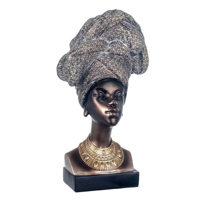 Statue Statuette Black African Head of Resin Cdiscount Maison