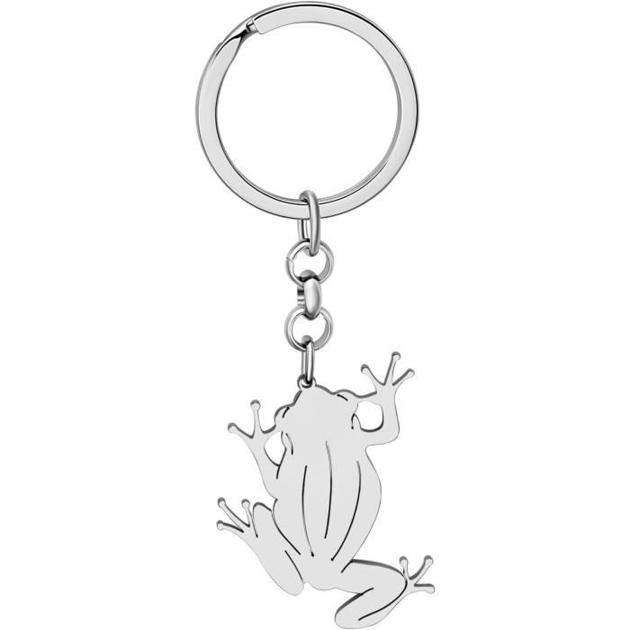 PorteClés Grenouille En Acier Inoxydable Cadeaux Grenouille Pour Femme Fille