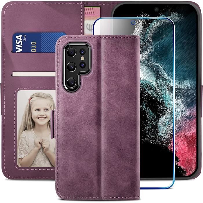 Coque Rabat Cuir PU Doro 1880 / 1811 4G – Fenêtre Visible, Porte-Cartes, Support Magnétique Noir