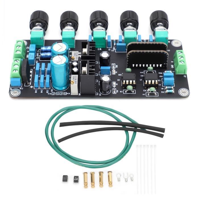 Bmocoen Contrôleur De Volume Audio Voiture LC-1 - Basse Niveau Gain - Bouton Réglable - Noir - Facile à Installer