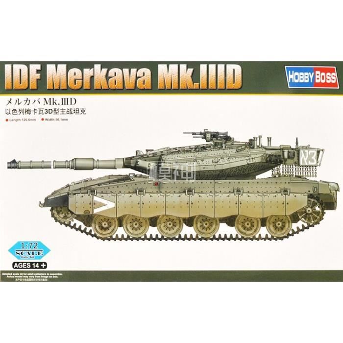 Maquette Merkava Char Israélien 1/72 - Kit Modèle à Montage Rapide 13 Pièces Pour Adultes Enfants