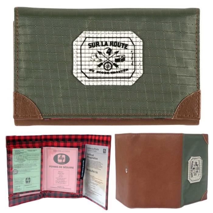 Pochette Papiers de Voiture BAROUDEUR Permis Conduire Carte Grise Id?�e Cadeau Original 