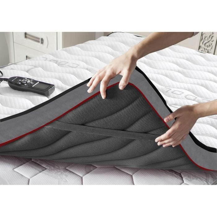 topper surmatelas avec massage pour un sommeil agreable dim 90x190 cm cdiscount maison