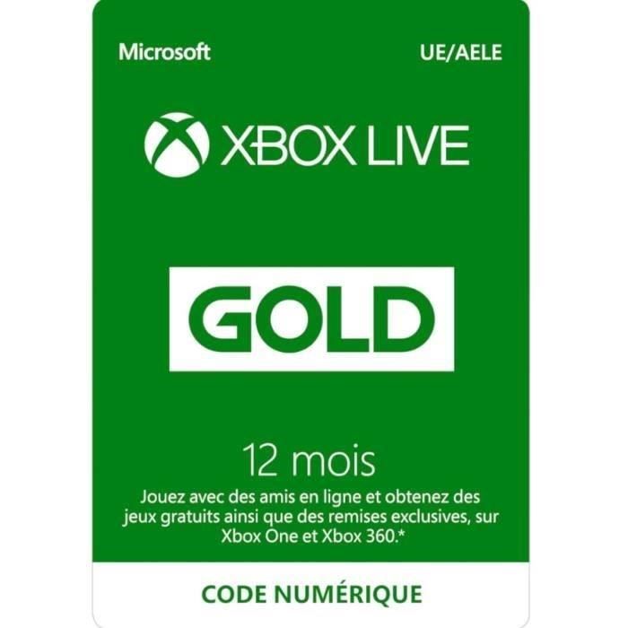 Abonnement Xbox Live Gold 12 Mois - Code de Téléchargement - Cdiscount