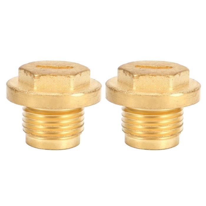 Bouchons De Valve Laiton 1/4 SAE - Lot De 8 Avec Joint Caoutchouc - Pour Systèmes HVAC Et Climatisation Auto/maison - 13